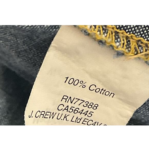 J. Crew Popover Chambray Mini Shirt Dress Blue Denim Tunic Mini Dress Top sz M - Picture 11 of 12